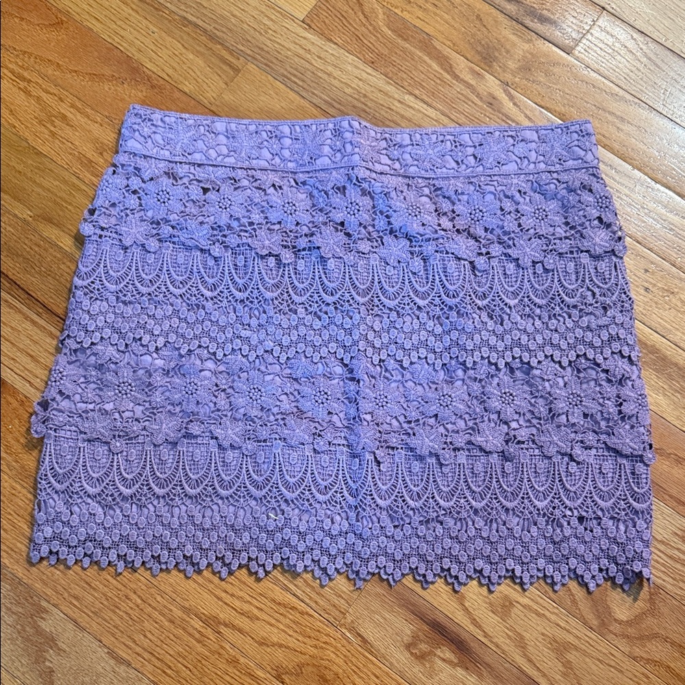 American Eagle Outfitters Purple Lace Mini Skirt